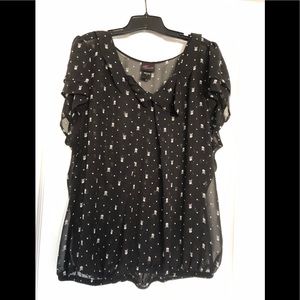 Torrid Chiffon Banded Bottom Shirt